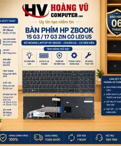 Bàn Phím HP ZBook 15 G3 17 G3 ZIN US Có LED Backlit - Hoàng Vũ Computer