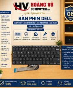 Bàn phím Dell Inspiron 5480 5481 5482 5488 7386 5580 5588 7580 US ko Led - Hoàng Vũ Computer