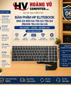 Bàn phím HP EliteBook 850 G3, 850 G4, 755 G3, 755 G4, ZBook 15u G3 G4 US Zin. Thay bàn phím liệt, chạm, mất phím hoặc vào nước, hỗ trợ kiểm tra đúng mẫu.