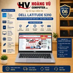 Dell Latitude 5310 i5-10310U Ram 8GB SSD 256GB Màn 13.3 inch FHD - hình ảnh sản phẩm