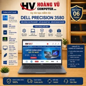 Dell Precision 3580 i7-1370P Ram 8GB (D5) SSD 512GB RTX A500 4GB 15.6 FHD - Hoàng Vũ Computer