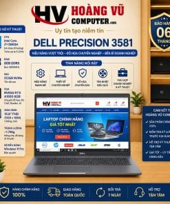 Dell Precision 3581 i7-13800H Ram 8GB (D5) SSD 512GB RTX A1000 6GB 15.6 FHD - Hoàng Vũ Computer