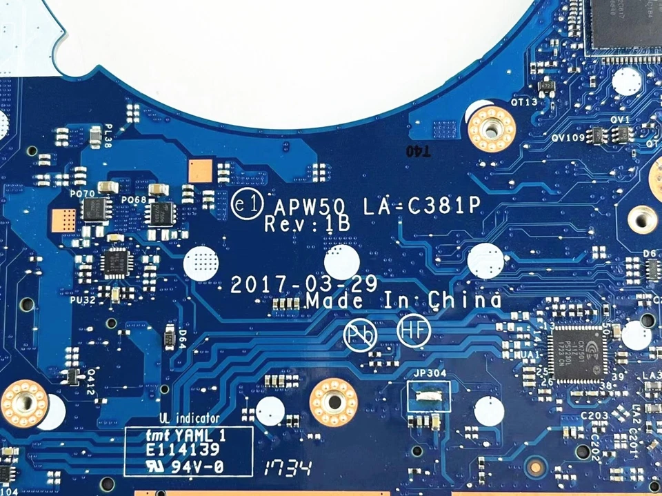 Mainboard HP ZBook 15 G3 Core i7-6820HQ, board APW50 LA-C381P, Part Number 848221-001. Dùng thay main ZBook bị chập, mất nguồn, không lên hình hoặc hư hỏng nặng.