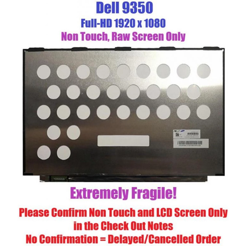 Màn hình laptop thay thế Dell XPS 13 9343, 9350, 9360 không cảm ứng, mã LQ133M1JW21, LTN133HL10-201. Thay màn hình Dell XPS bị vỡ, sọc, chảy mực hoặc hư panel.