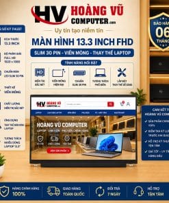 Màn hình thay thế laptop 13.3 inch LED Slim 30 Pin FHD 1920x1080 viền mỏng. Dùng thay màn hình laptop bị vỡ, sọc, chảy mực, nhấp nháy hoặc lỗi hiển thị.