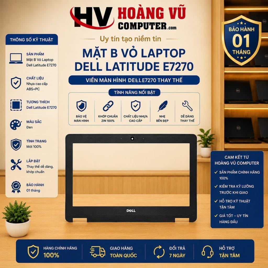 Mặt B Dell E7270 | Viền Màn Hình Dell Latitude E7270