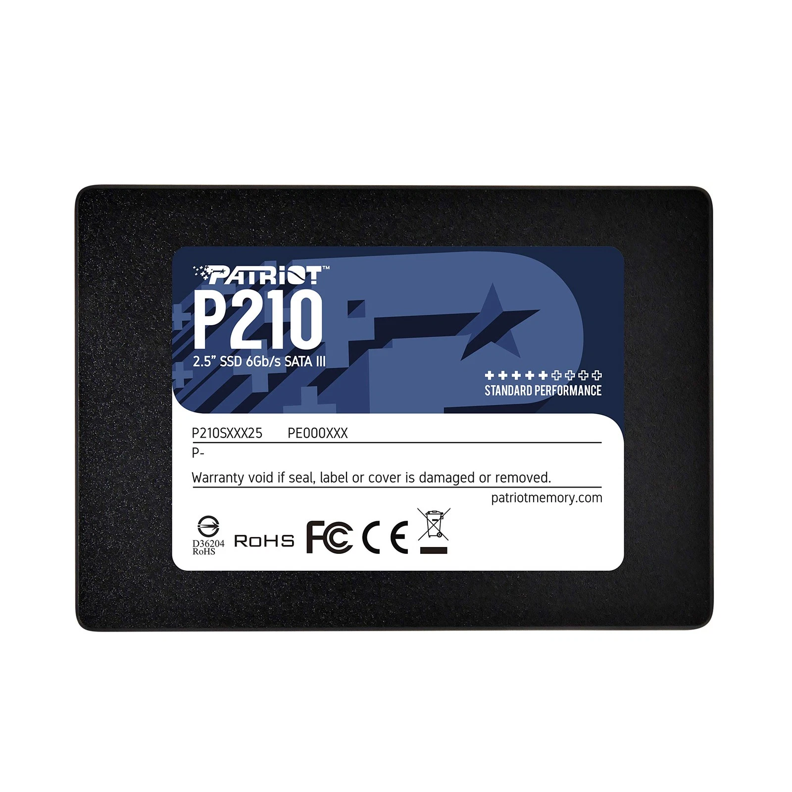 Ổ cứng SSD Patriot P210 128GB chuẩn 2.5 inch SATA III 6Gb/s, phù hợp nâng cấp laptop và PC từ HDD, cài Windows, Office, máy văn phòng, kế toán và bán hàng.