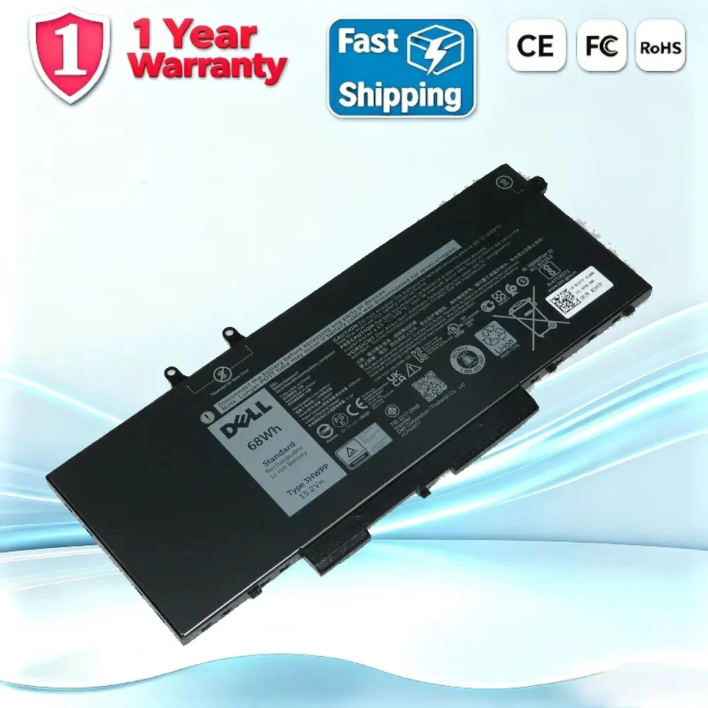 Mặt lưng và độ hoàn thiện của Pin 3HWPP Dell Latitude 5401 5411 5501 5510 5511 Precision 3541