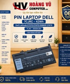 Pin 7CJRC 42Wh Dell Latitude E7270 E7470 KNM09 21X15 11.4V 3530mAh - Hoàng Vũ Computer