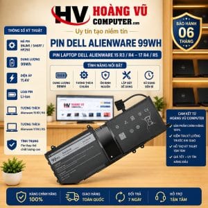 Pin Dell Alienware 15 R3 R4 17 R4 R5 9NJM1 546FF HF250 99Wh - Hoàng Vũ Computer