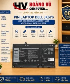 Pin JK6Y6 0JK6Y6 cho Dell Inspiron 5401 5408 5501 5400 Vostro 5401 5402 5501 5502 1
