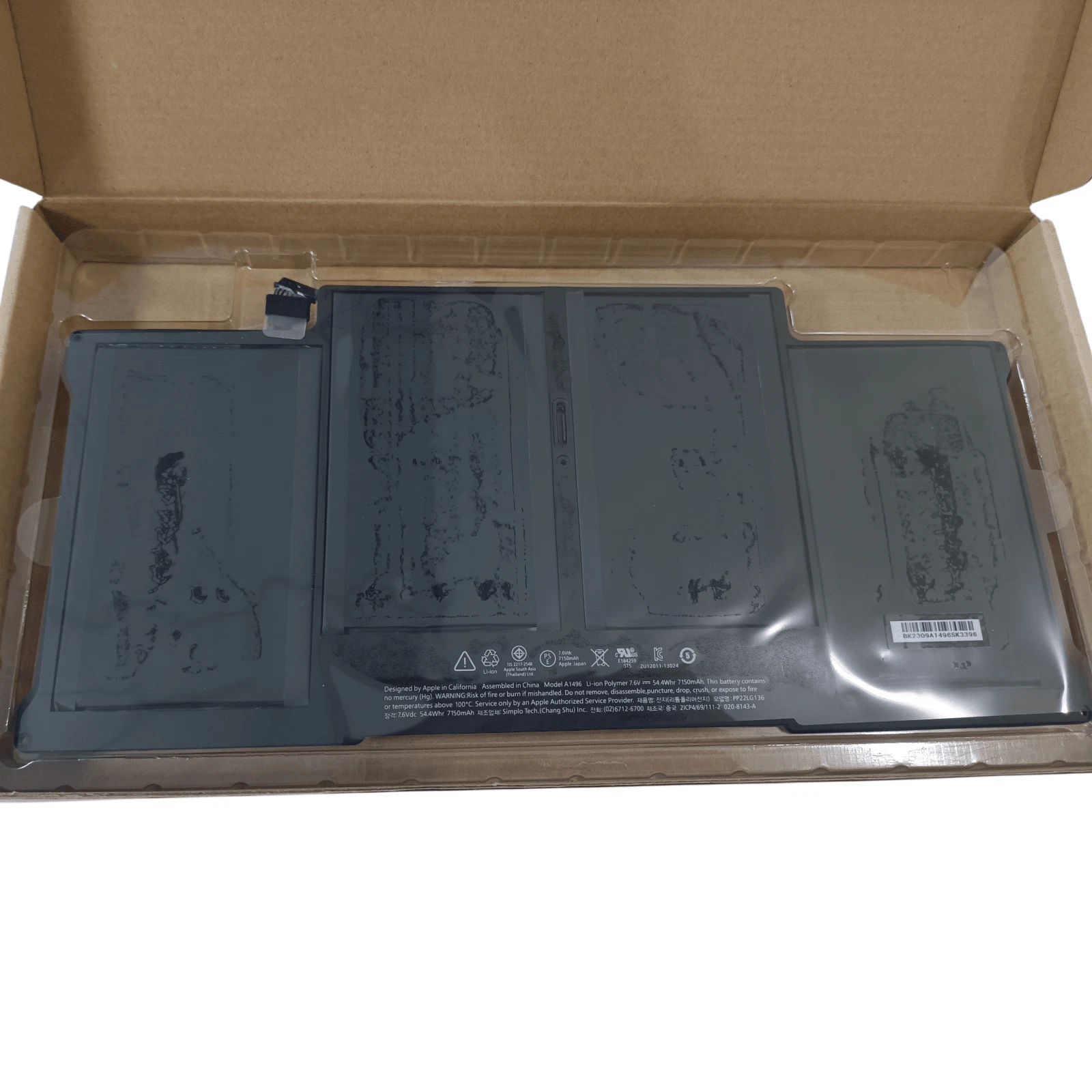 Pin MacBook Air 13 A1496 cho A1466 Mid 2013, Early 2014, Early 2015 và 2017, mã 661-7474, B GRD. Dùng thay pin MacBook bị chai, tụt nhanh, không giữ điện hoặc phồng.