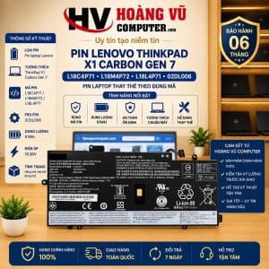 Pin X1 Carbon Gen 7 L18C4P71 L18M4P72 L18L4P71 02DL006 - Hoàng Vũ Computer