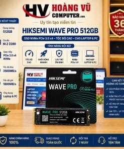 SSD HIKSEMI WAVE PRO 512GB M.2 NVMe PCIe 3.0 x4 3500MB/s - Hoàng Vũ Computer