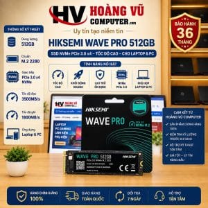 Ảnh thực tế SSD HIKSEMI WAVE PRO 512GB M.2 NVMe PCIe 3.0 x4 3500MB/s