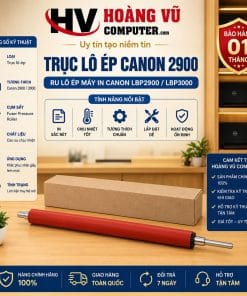 Trục lô ép máy in Canon 2900 3000, ru lô ép cụm sấy Canon LBP2900 LBP3000. Dùng thay lô ép bị chai, mòn, nứt, biến dạng gây nhăn hoặc kẹt giấy tại cụm sấy.