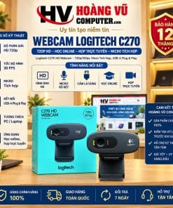 Webcam Logitech C270 HD 720p 30fps Có Mic USB-A - Hoàng Vũ Computer