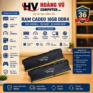 RAM Cadeo 16GB DDR4 Bus 3200MHz Tản Nhiệt Cho PC - Hoàng Vũ Computer