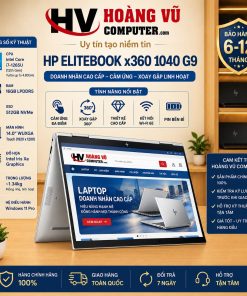 HP EliteBook x360 1040 G9 Core i7-1265U RAM 16GB SSD 512GB NVMe 14 WUXGA Touch Xoay Gập 360° Windows 11 Bạc - hình ảnh sản
