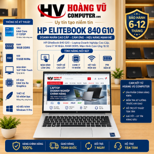 HP EliteBook 840 G10 Core i7-1370P RAM 16GB SSD 512GB NVMe Màn 14.0 FHD+ Touch - Hoàng Vũ Computer