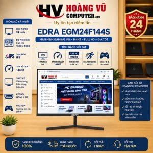 Màn Hình EDRA EGM24F144S 24 Inch FHD IPS 144Hz Gaming - Hoàng Vũ Computer