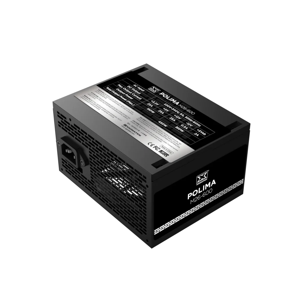 Thông số / tem sản phẩm của Nguồn Xigmatek Polima M26-600 Chính Hãng 450W EN91035