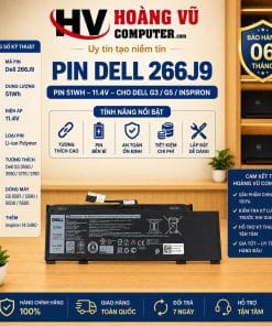 Pin 266J9 51Wh Dell G3 3500 3590 G5 5587 5590 5500 5505 5490 - Hoàng Vũ Computer