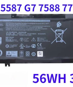 Pin Dell 33YDH 15.2V 56Wh 4 Cell dùng cho Latitude 3380 3480, Inspiron 7773 7778 7779, G3 3579 3779, G5 5587, G7 7588. Hỗ trợ kiểm tra đúng mã và socket trước khi thay.