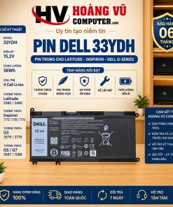 Pin 33YDH 56Wh Dell Latitude 3380 3480 G3 3579 G5 5587 G7 7588