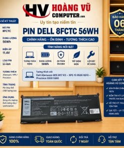 Pin 8FCTC 56Wh Alienware M15 M17 R3 XPS 9500 9510 Precision 5550 5560 - Hoàng Vũ Computer
