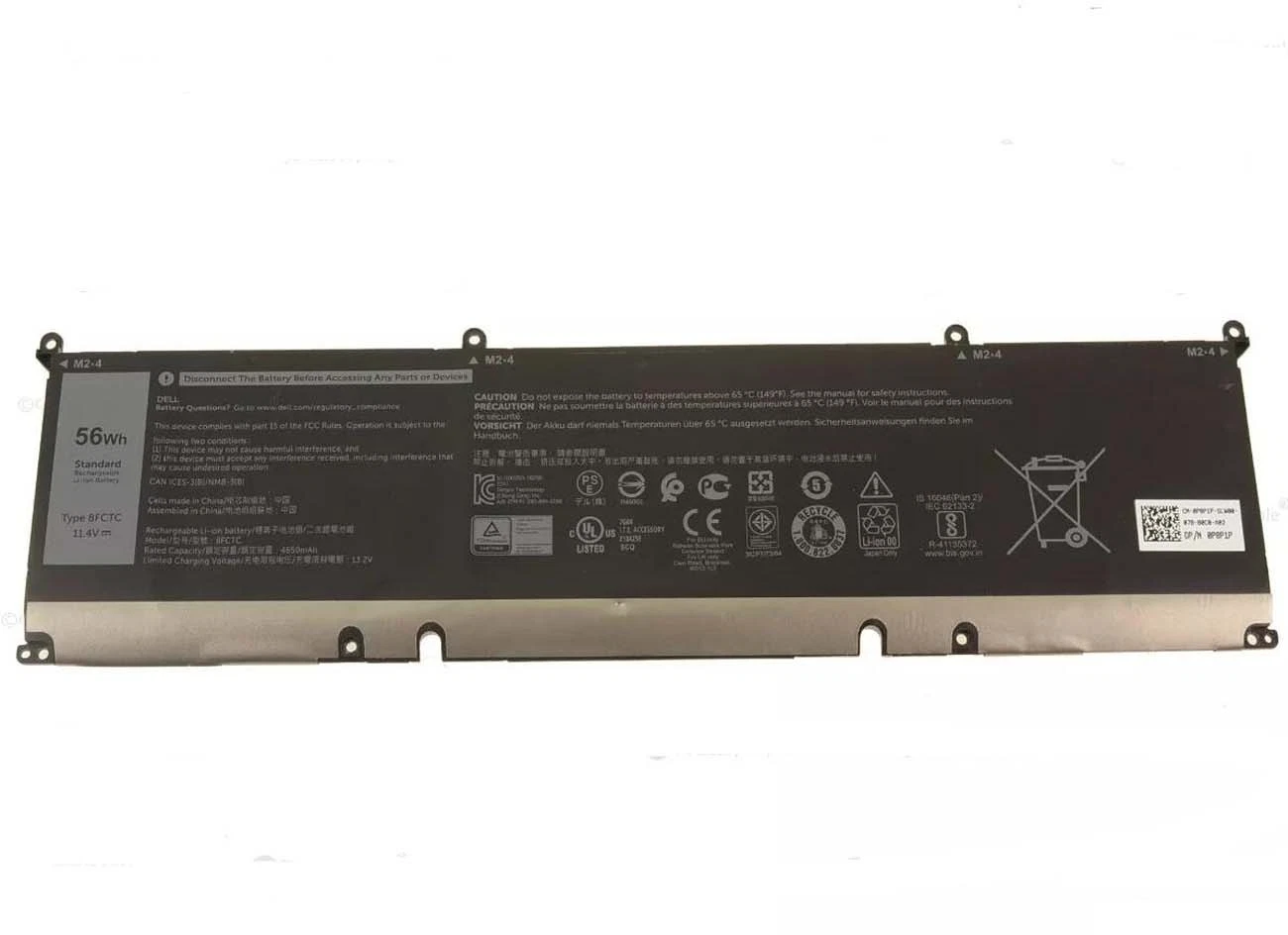 Pin 8FCTC 56Wh 3-cell dùng cho Alienware M15 R3, M17 R3, Dell XPS 15 9500 9510, Precision 5550 5560. Dùng thay pin chai, phồng, không giữ điện hoặc thời lượng pin giảm.