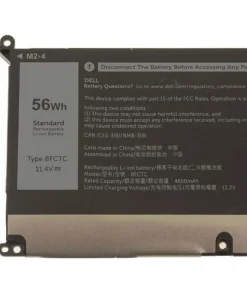 Mặt lưng và độ hoàn thiện của Pin 8FCTC 56Wh Alienware M15 M17 R3 XPS 9500 9510 Precision 5550 5560