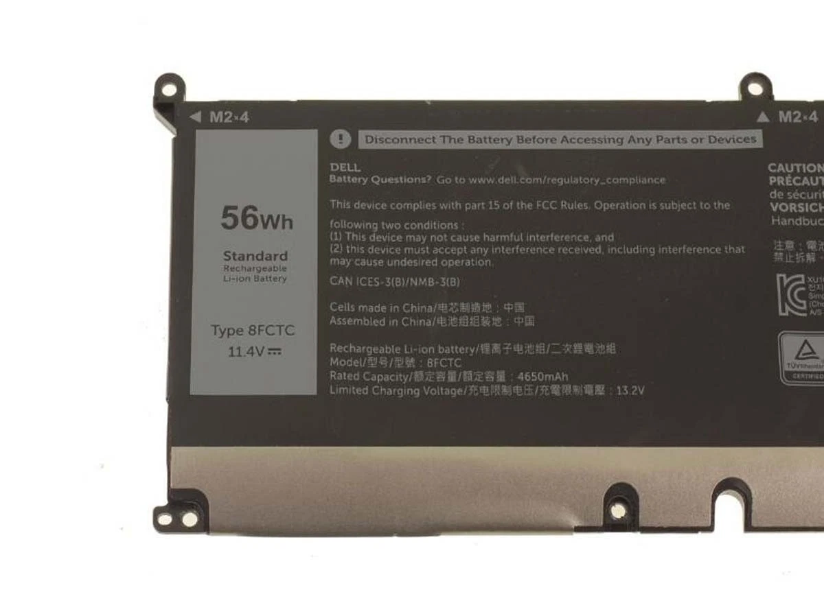 Mặt lưng và độ hoàn thiện của Pin 8FCTC 56Wh Alienware M15 M17 R3 XPS 9500 9510 Precision 5550 5560