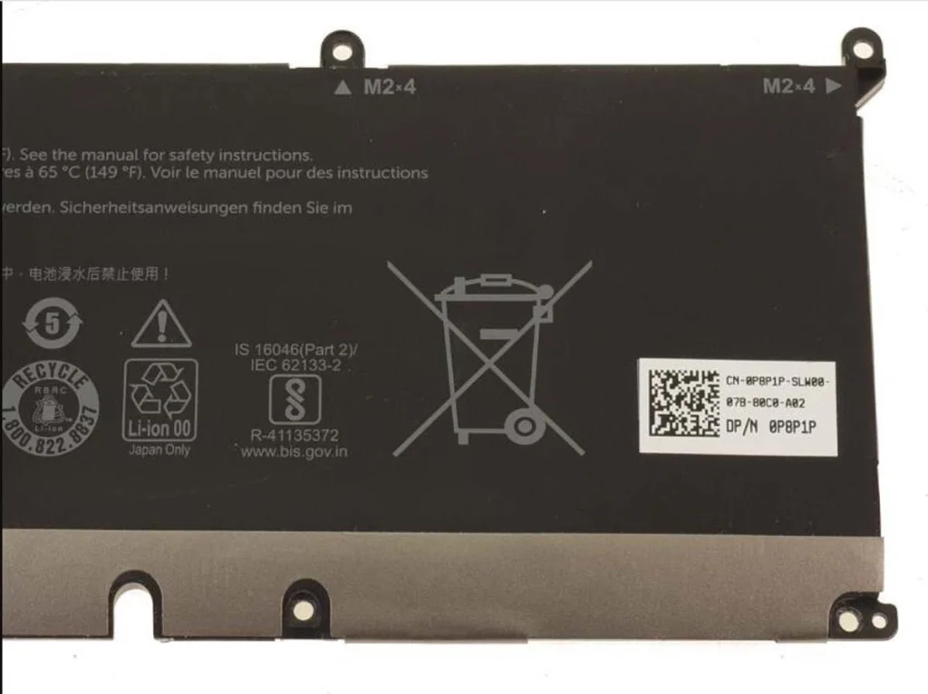 Khu vực bàn phím / cổng kết nối của Pin 8FCTC 56Wh Alienware M15 M17 R3 XPS 9500 9510 Precision 5550 5560