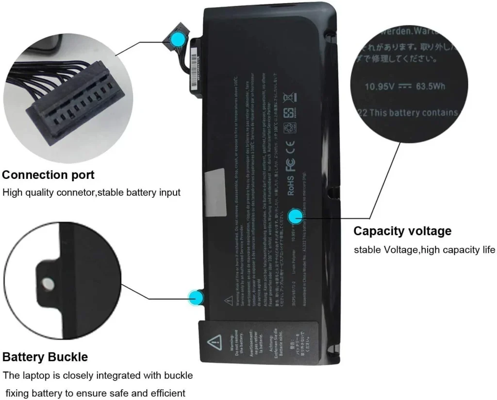 Tem thông số công suất của Pin A1322 MacBook Pro 13 A1278 2009 2010 2011 2012