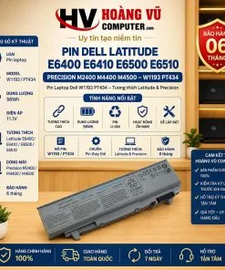 Pin Dell E6400 E6410 E6500 E6510 M2400 M4400 M4500 W1193 PT434 - Hoàng Vũ Computer