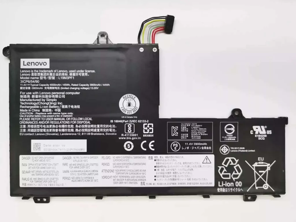Đầu sạc và chuẩn kết nối của Pin L19C3PF9 L19D3PF1 L19M3PF1 Lenovo ThinkBook 14-IIL 15-IIL