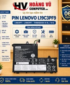 Pin L19C3PF9 L19D3PF1 L19M3PF1 Lenovo ThinkBook 14-IIL 15-IIL - Hoàng Vũ Computer