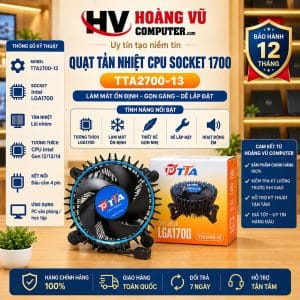 Quạt Tản Nhiệt CPU Socket 1700 Lõi Nhôm TTA2700-13 Intel - Hoàng Vũ Computer