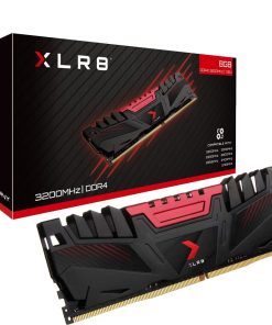 RAM PNY XLR8 8GB DDR4 3200MHz MD8GD4320016XR dành cho PC Desktop, CL16, 1.35V, 288-pin, tản nhiệt, không RGB, hỗ trợ XMP 2.0 và Dual Channel khi ghép RAM tương thích.