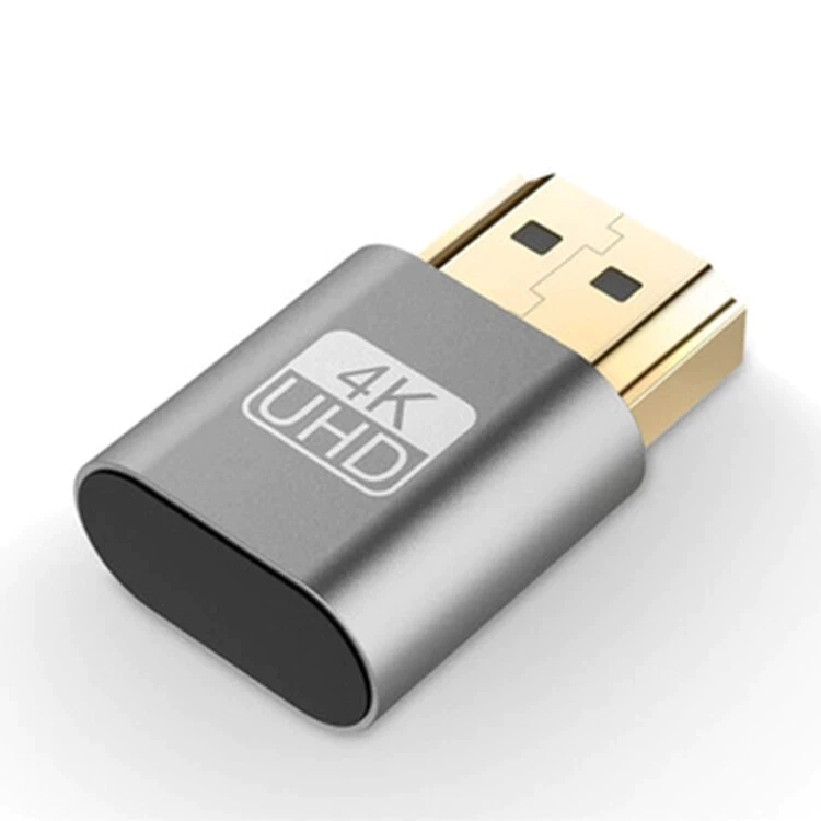 HDMI Dummy 4K, HDMI ảo giả lập màn hình EDID cho PC, Mini PC, server và Remote Desktop. Cắm HDMI Plug & Play, tạo màn hình ảo khi không sử dụng màn hình thật.