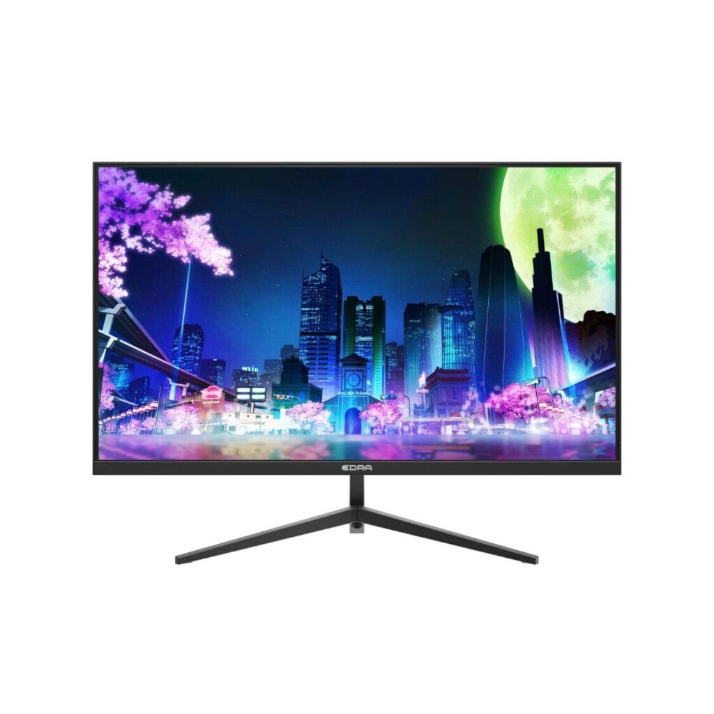 Mặt trước và viền màn hình của MÀN HÌNH GAMING EDRA EGM24F120S 24 INCH FHD 120Hz – MƯỢT MÀ CHO GAME THỦ